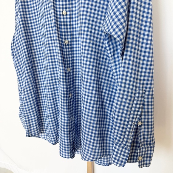 Vineyard Vines Men's Slim Fit Blue Gingham Long Sleeve Shirt L Casual Spring - Picture 3 of 11